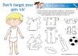 Gym Kit Activity Sheet for Boys